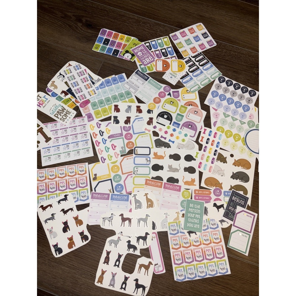 Happy Planner Cat Dog Pet Sticker Lot Vaccine Appointment